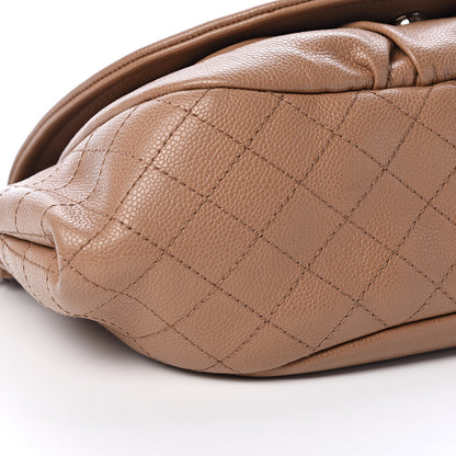 Chanel Caviar Large Half Moon Flap Dark Beige 11 of 18