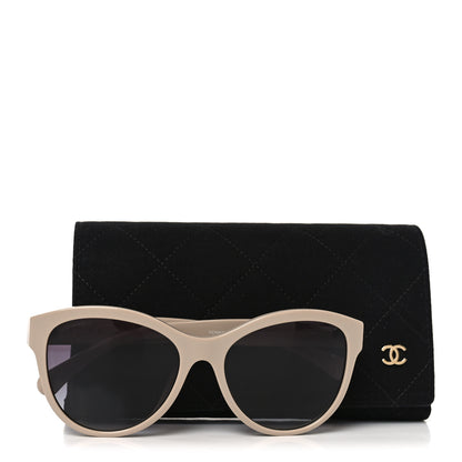 Chanel Acetate Pantos Logo Sunglasses 5458-A Beige 7 of 7