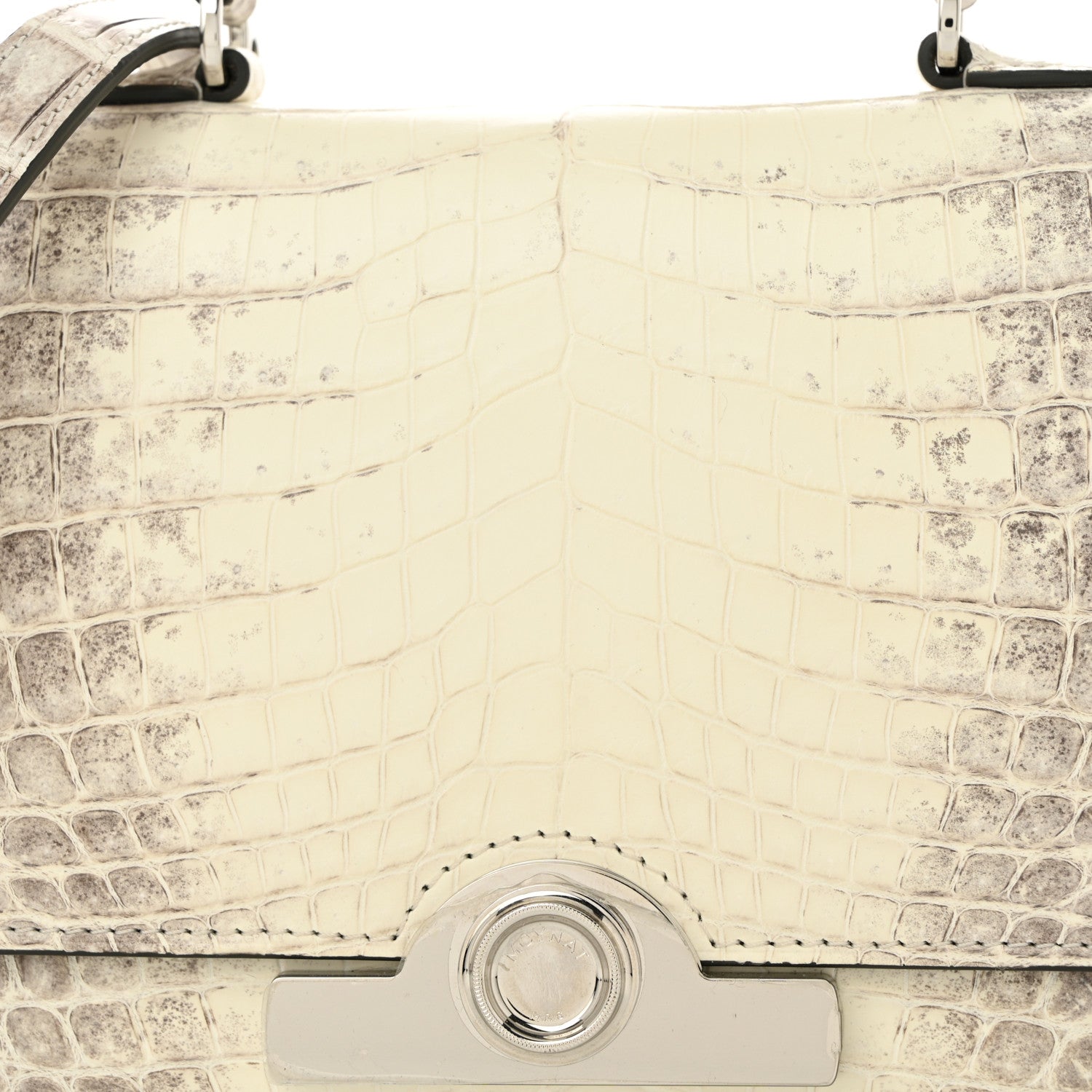Moynat Niloticus Crocodile Himalaya Rejane BB White 7 of 10