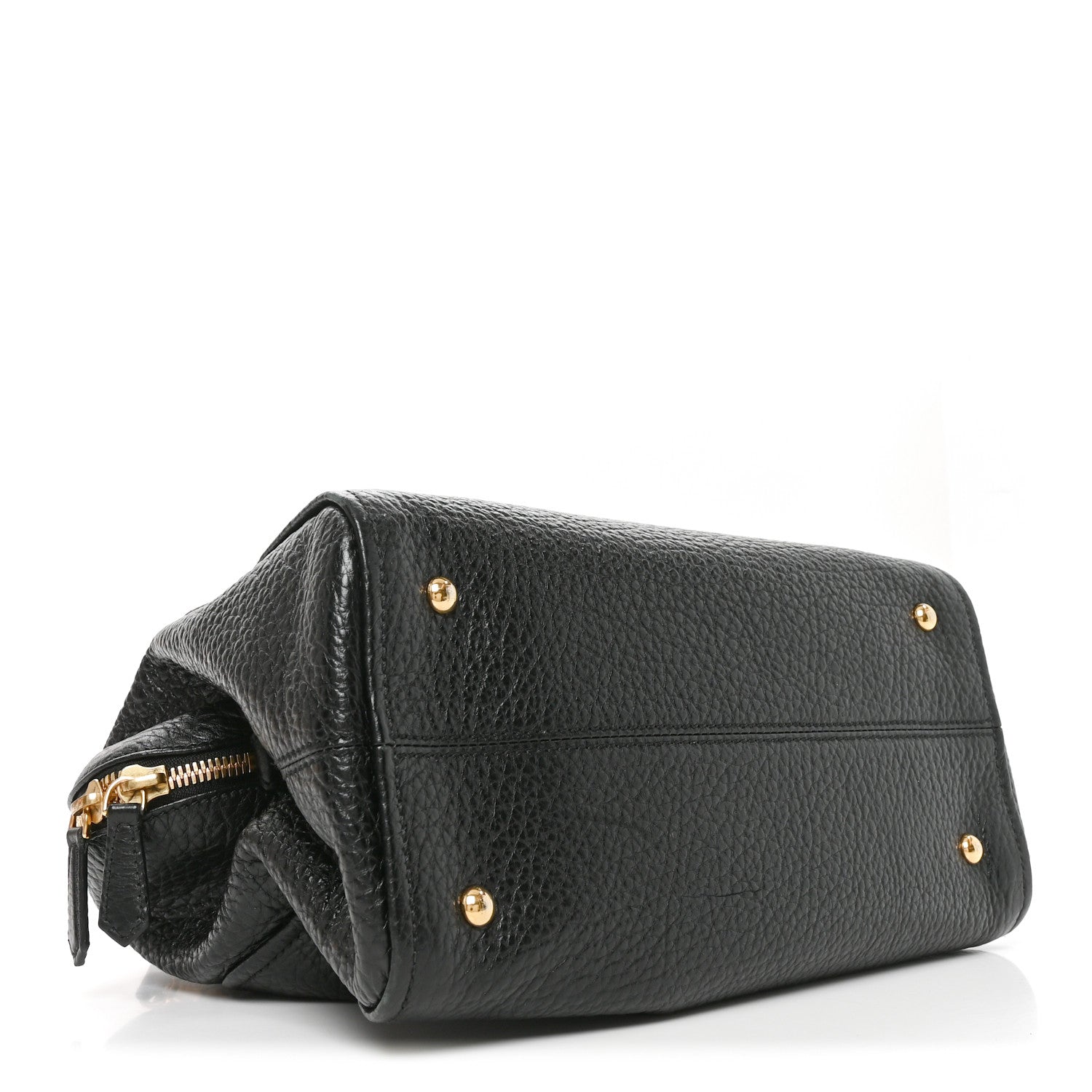 Fendi Pebbled Calfskin Small Chameleon Tote Black 4 of 10