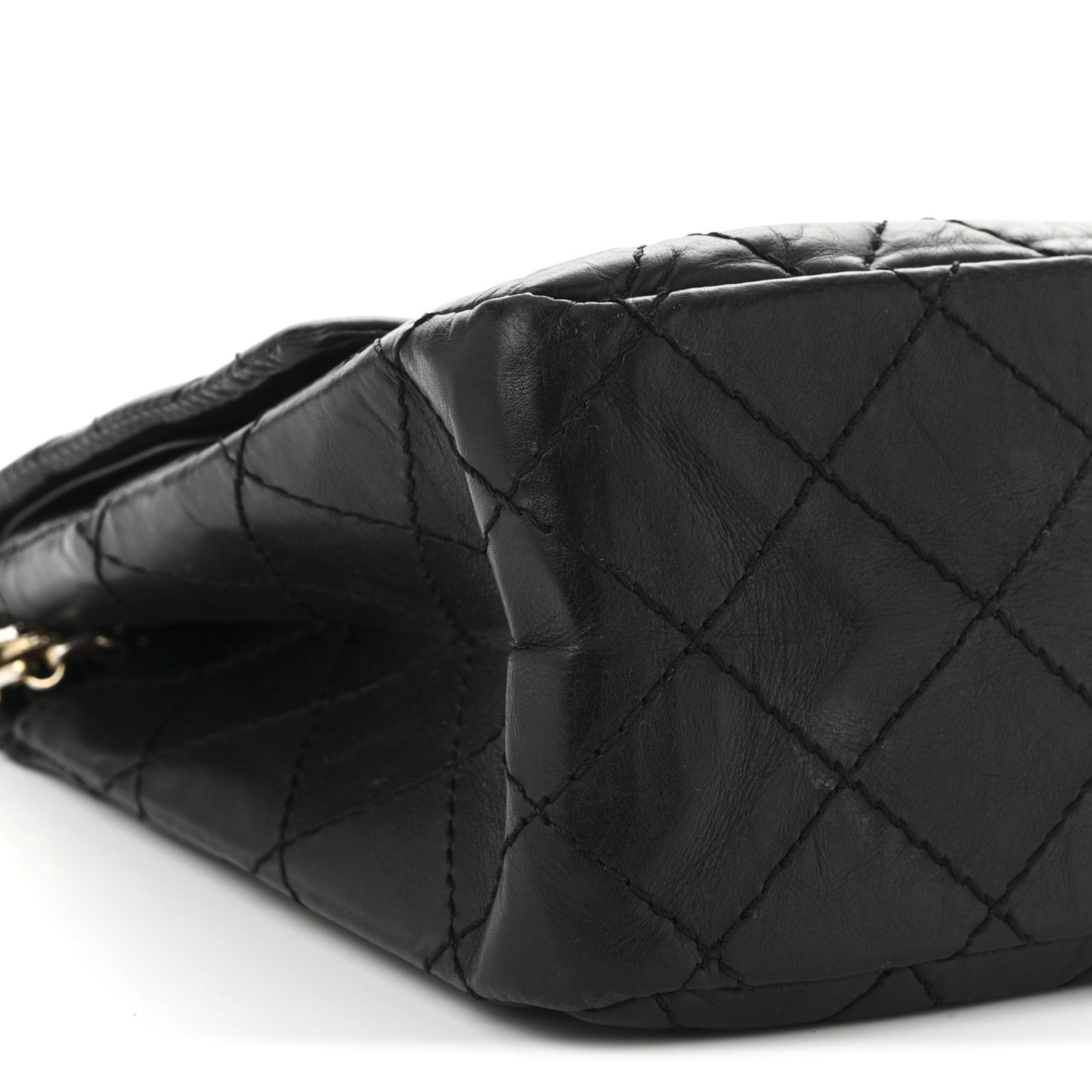 Aged Calfskin Quilted 2.55 Reissue 226 Flap Black