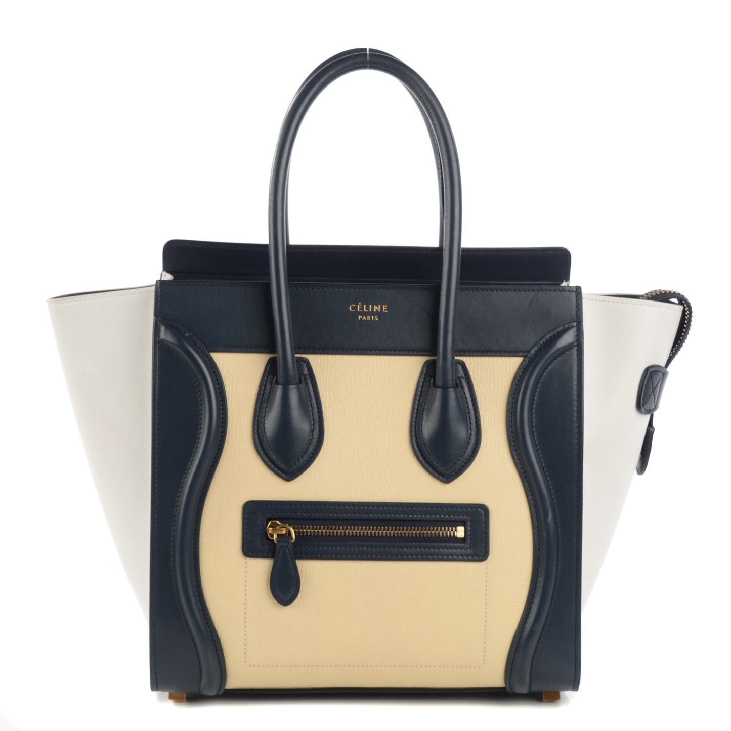 Goatskin Smooth Calfskin Micro Tri-Color Luggage Firefly