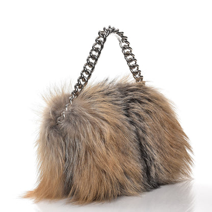 Alexander McQueen Fox Fur Folded Clutch Natural 3 of 7