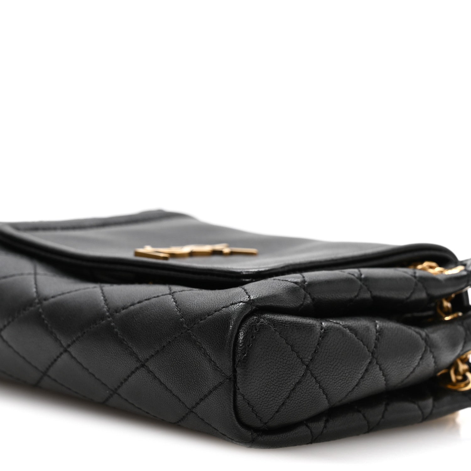 Saint Laurent Lambskin Quilted Monogram Mini Nolita Black 10 of 11