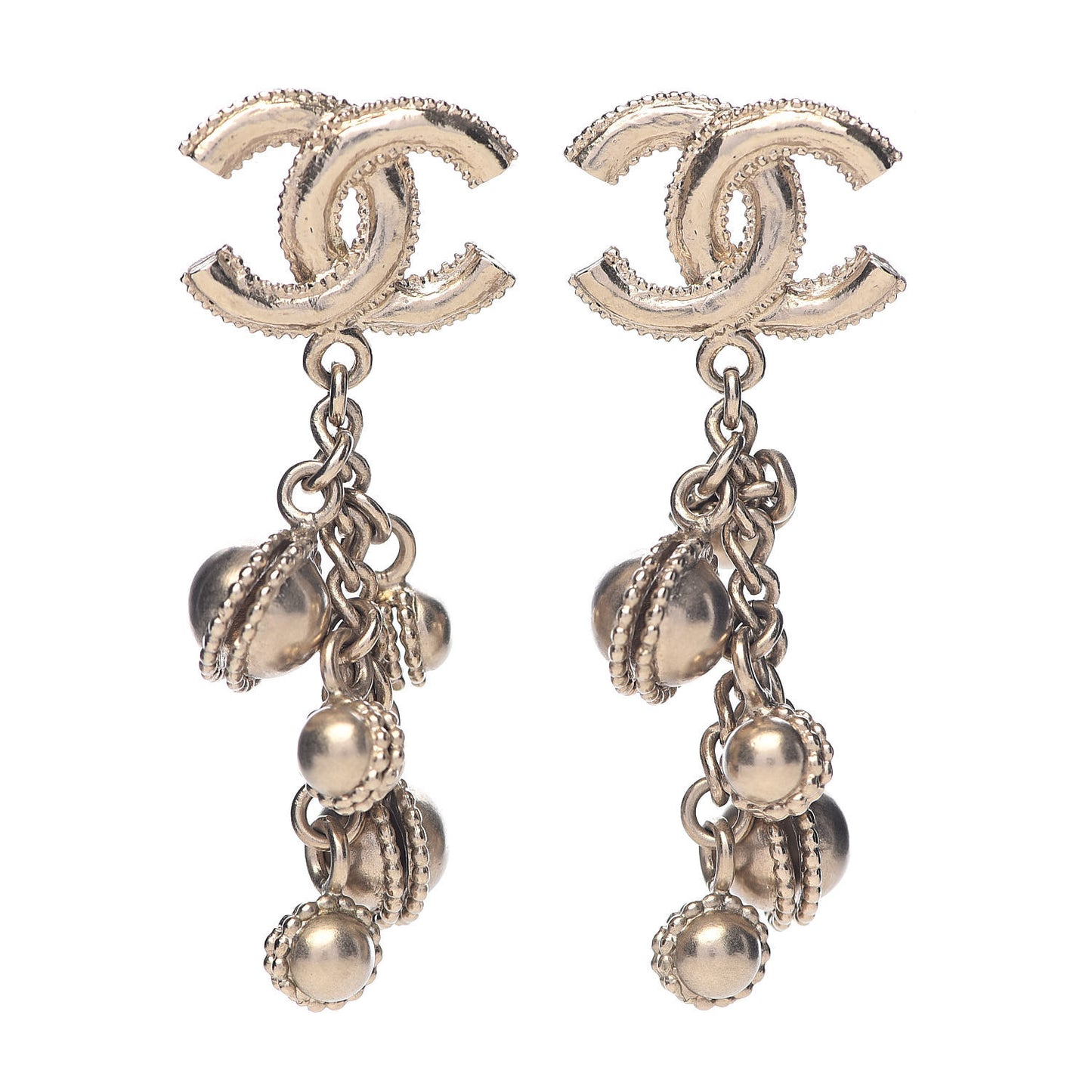 CC Drop Earrings Gold