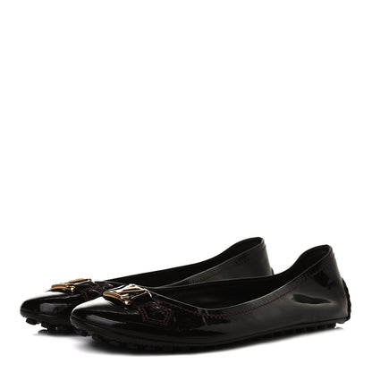Louis Vuitton Patent Calfskin Oxford Ballerina Flats 40 Amarante 3 of 10