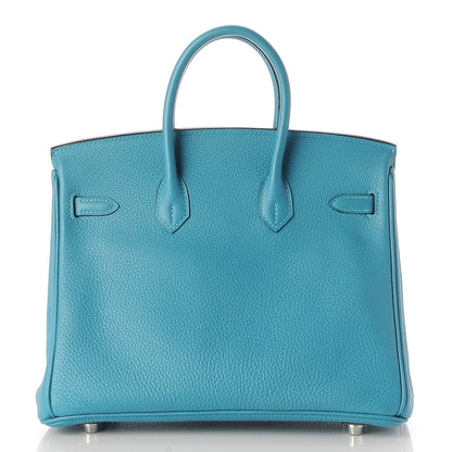 Hermes Togo Birkin 25 Turquoise 4 of 31
