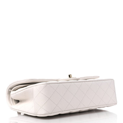 Chanel Caviar Quilted Medium Double Flap White 4 of 10