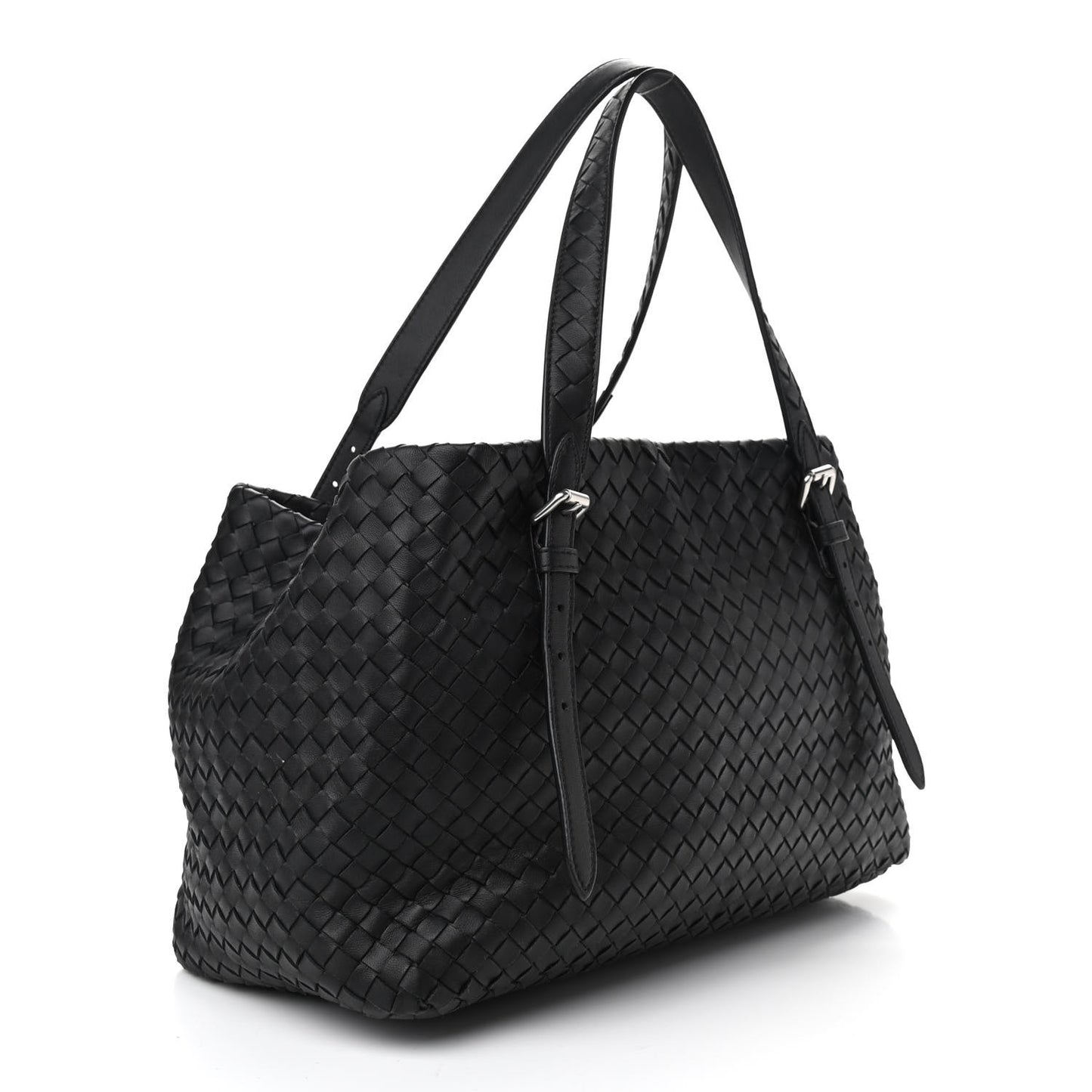 Nappa Intrecciato Medium Seamless Tote Black