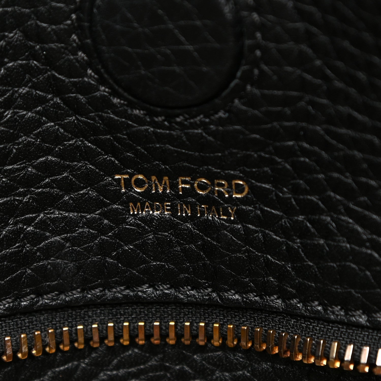 Tom Ford Pebbled Calfskin Small Alix Padlock Zip Hobo Bag Black 7 of 11