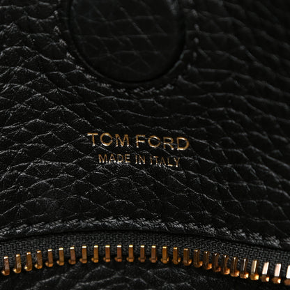 Tom Ford Pebbled Calfskin Small Alix Padlock Zip Hobo Bag Black 7 of 11