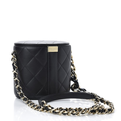 Chanel Lambskin Resin Elegant Chain Vanity Case Black 3 of 10