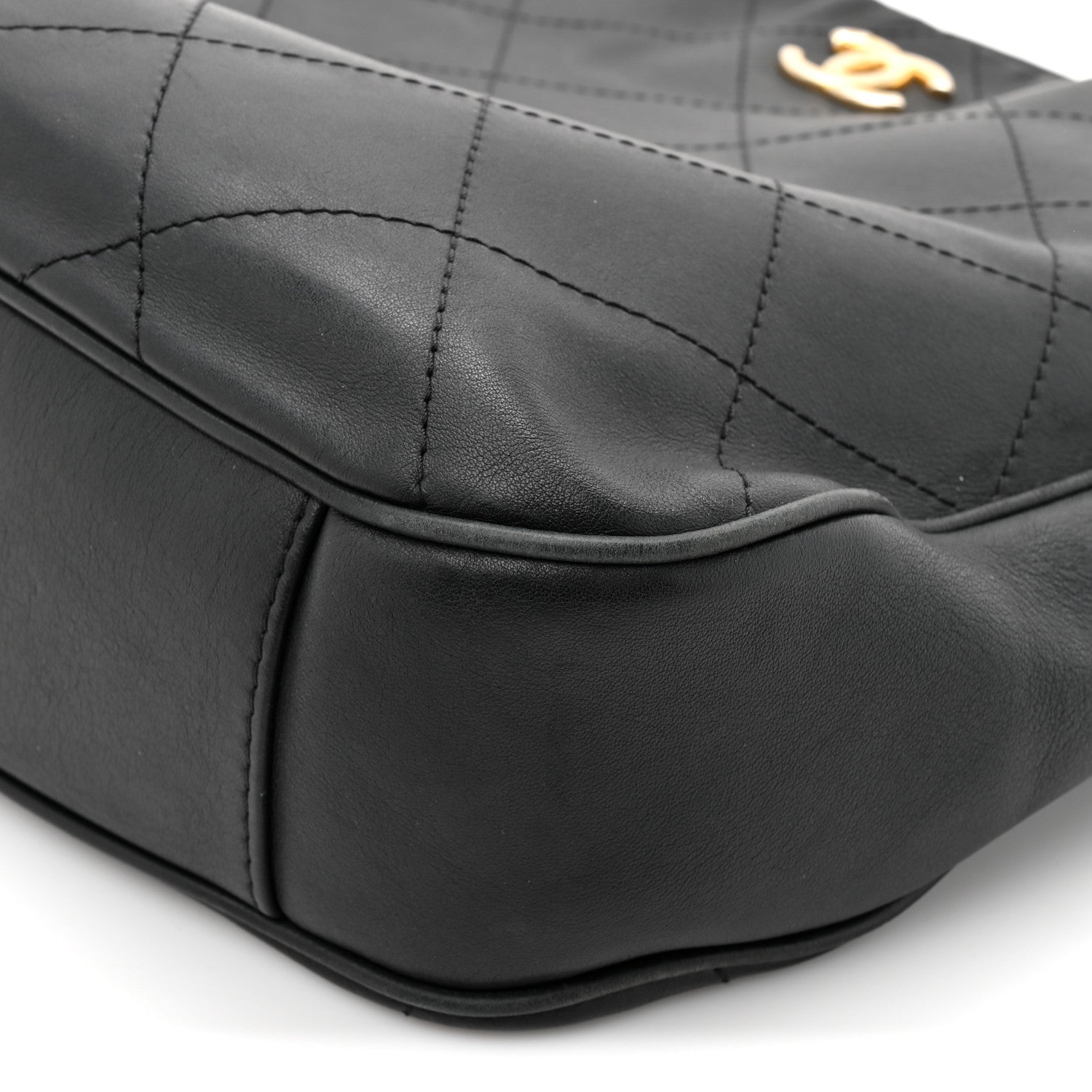 Chanel Calfskin Stitched Hobo Black 8 of 13