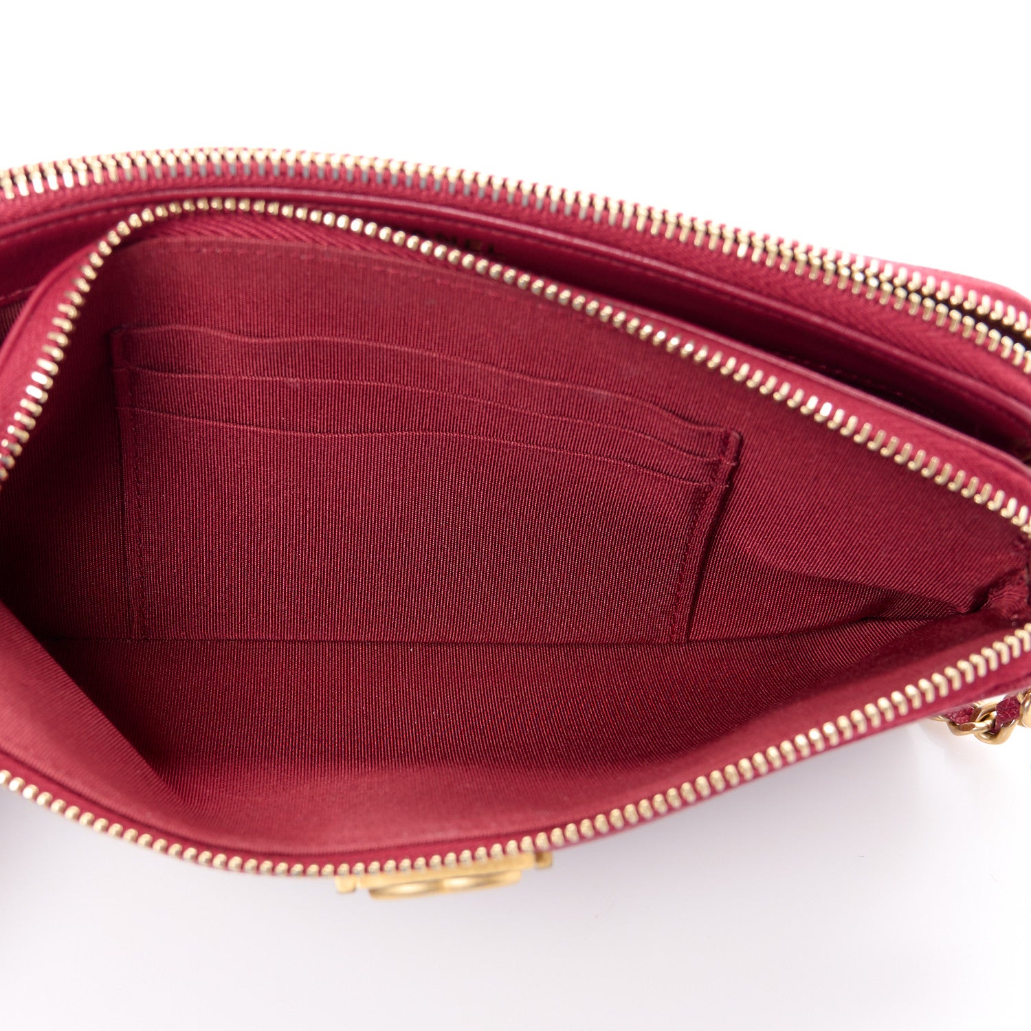 Chanel Caviar Quilted Small Boy Clutch With Chain Burgundy 5 of 14