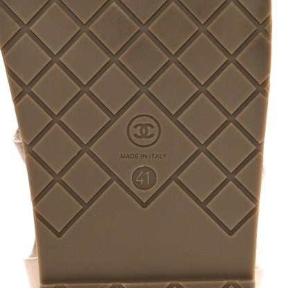 Chanel Satin Lambskin Chain Flat Sandals 41 Light Gold 6 of 13