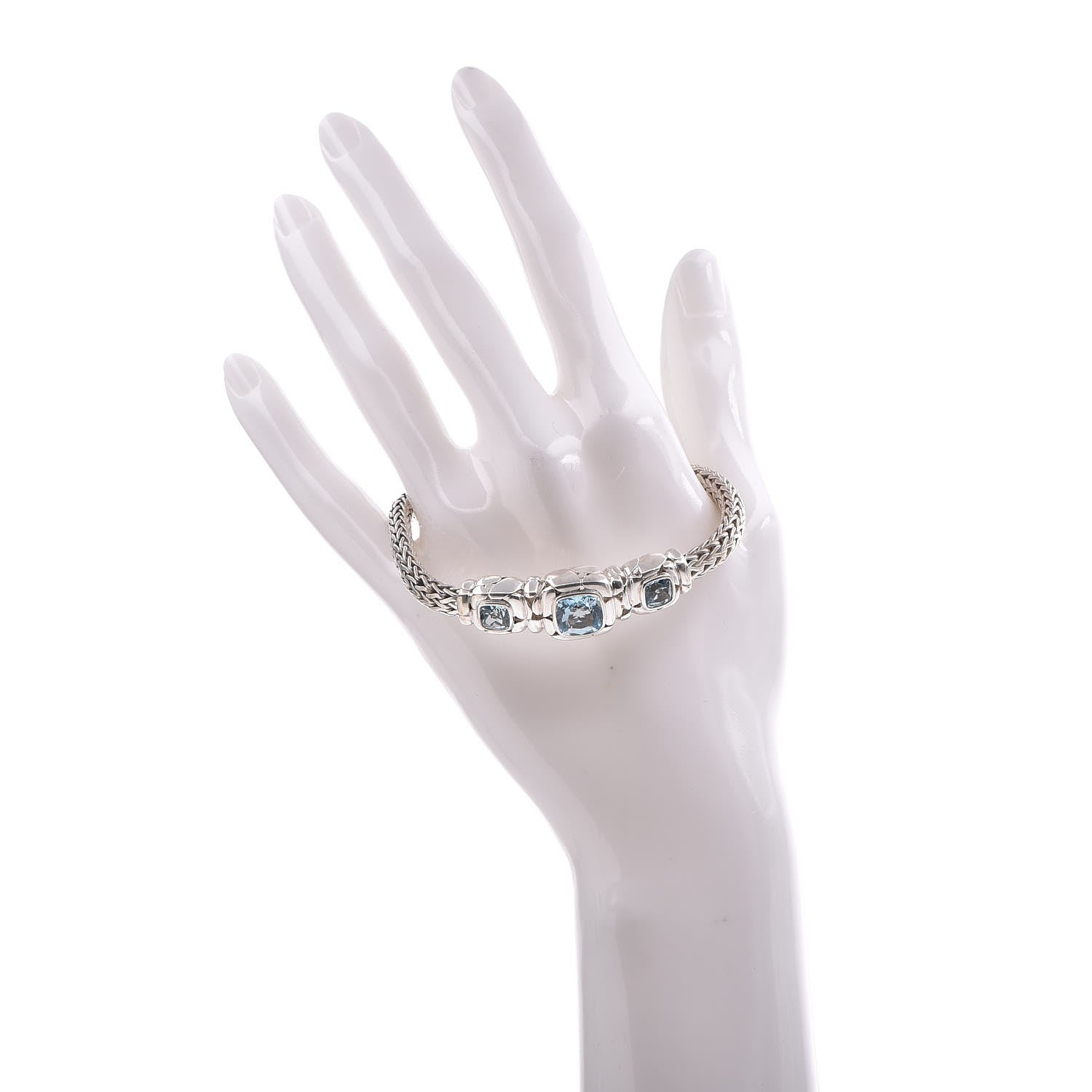 John Hardy Sterling Silver Blue Topaz Batu Kali Bracelet 2 of 4