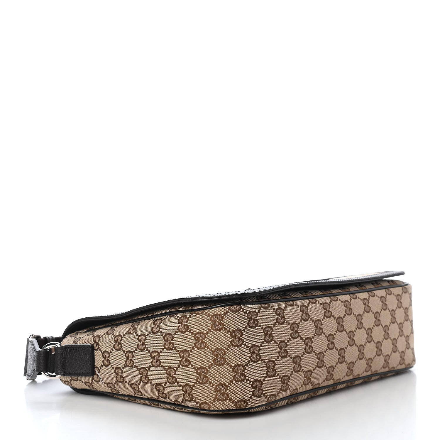 Gucci Monogram Large Flap Messenger Bag Beige Dark Brown 4 of 9
