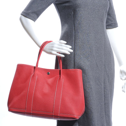 Hermes Vache Country Garden Party 36 MM Rouge Casaque 2 of 8