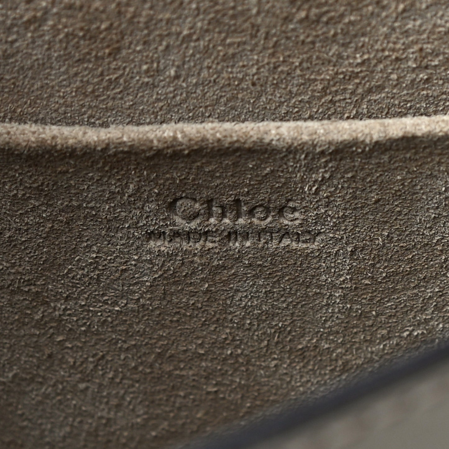 Calfskin Suede Medium Nile Bracelet Bag Motty Grey