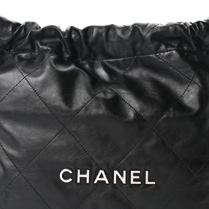 Chanel Shiny Calfskin Quilted Small Chanel 22 Black 9 of 11