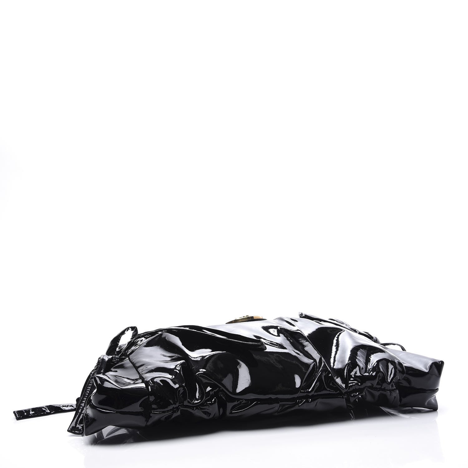 Gucci Patent Large Hysteria Clutch Black 3 of 10