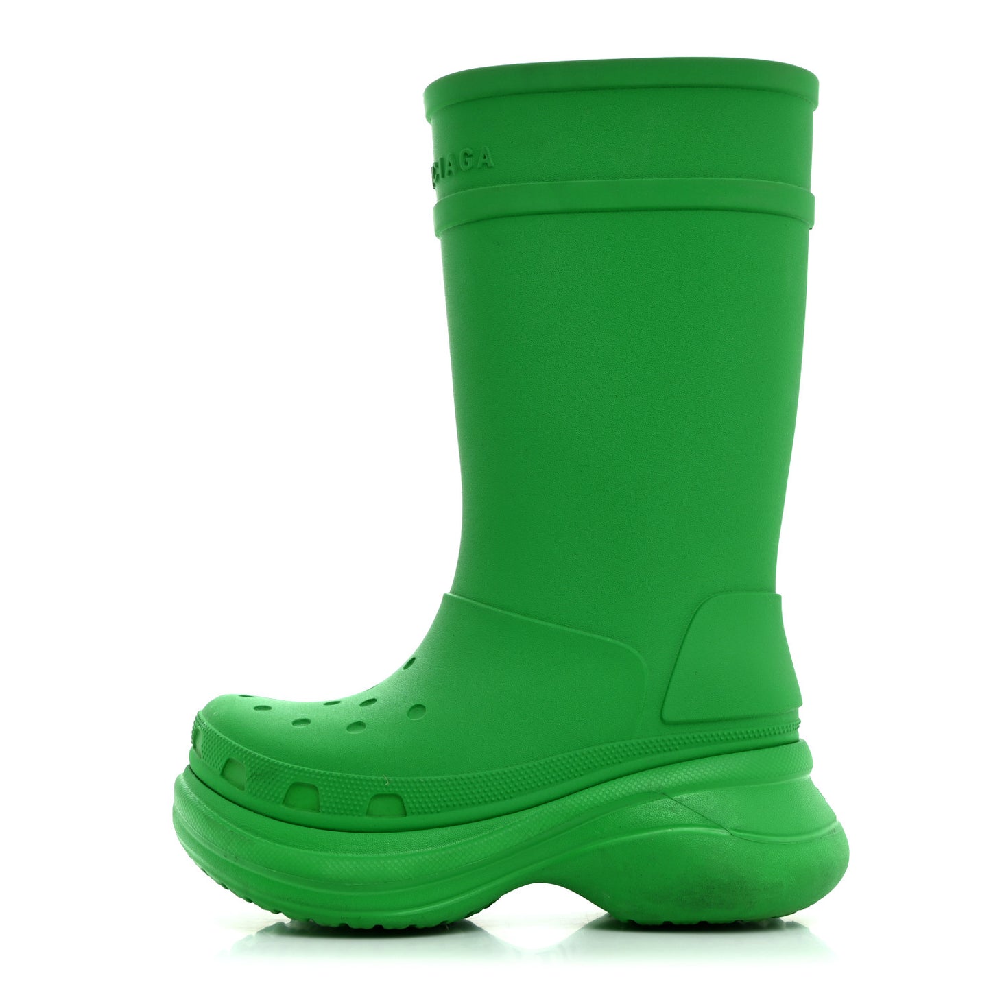 X CROCS Rubber Womens Rain Boots 37 Grass Green