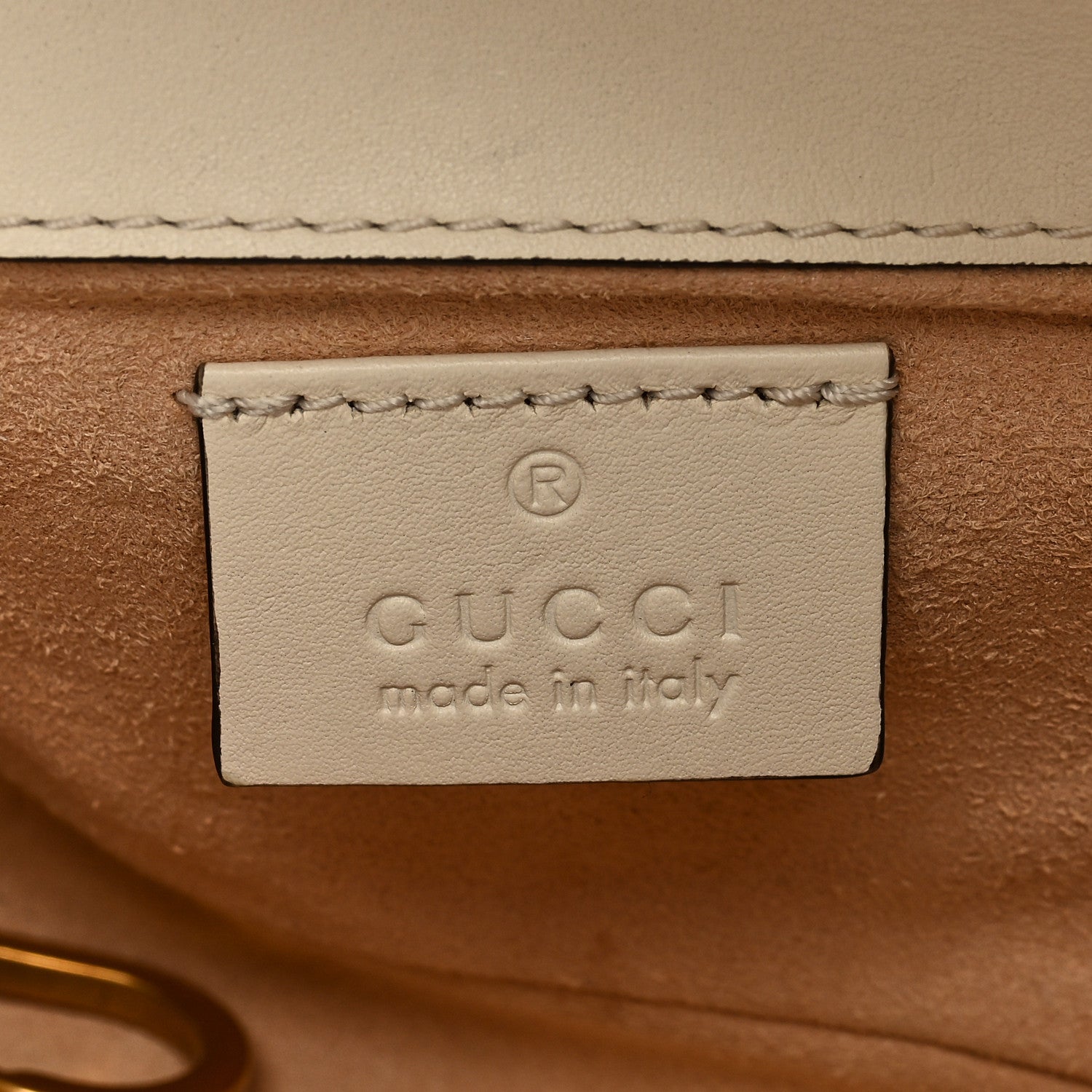 Gucci Calfskin Matelasse Super Mini GG Marmont Shoulder Bag White 6 of 9
