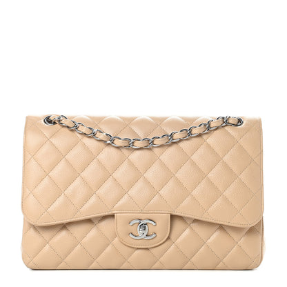 Chanel Caviar Quilted Jumbo Double Flap Beige Clair 1 of 21