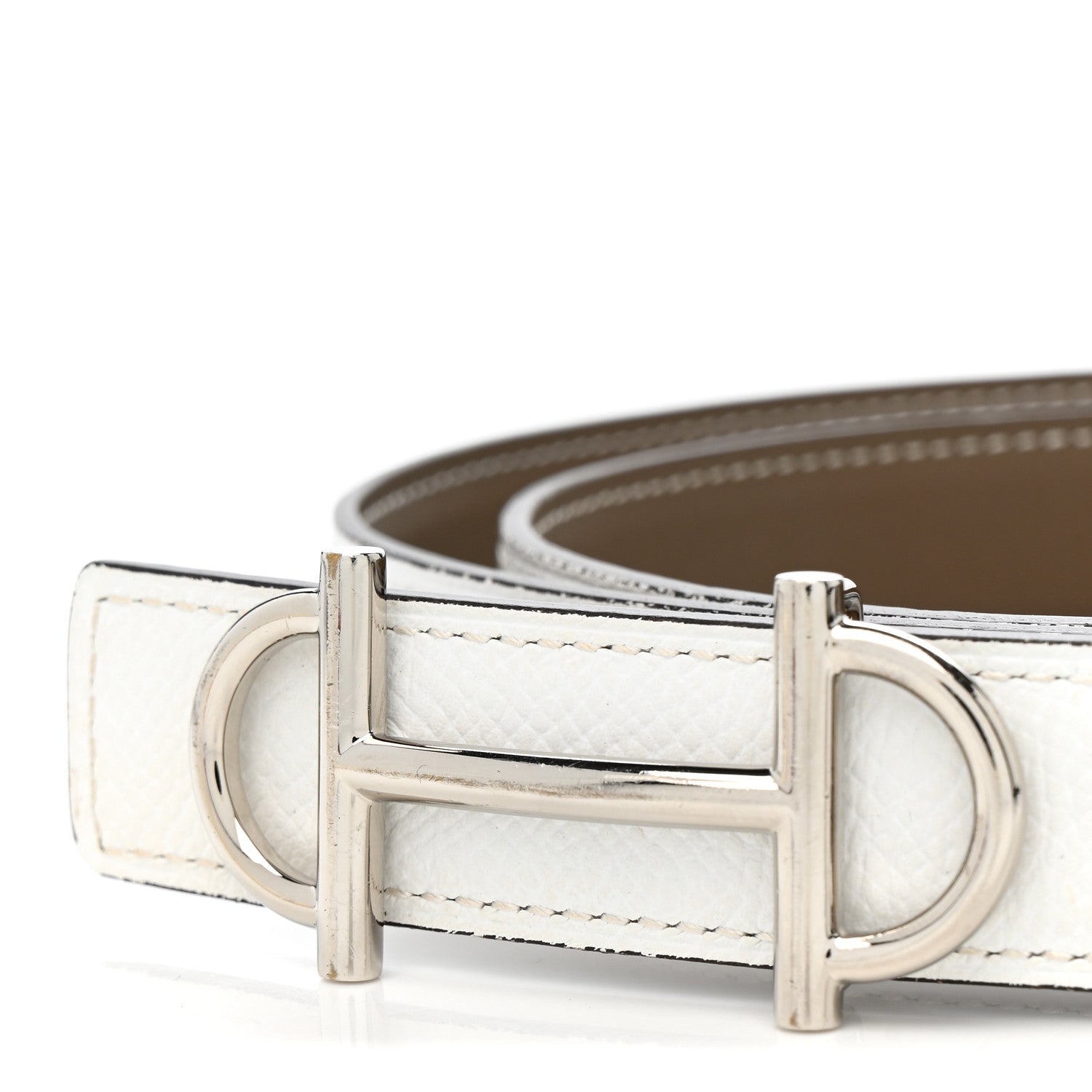 Hermes Swift Epsom 24mm Gamma Belt 90 36 White Etoupe 8 of 9