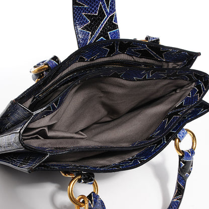 Miu Miu Hand Painted Ayers Watersnake Shopping Tote 5 of 9