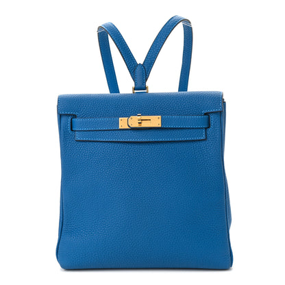 Hermes Taurillon Clemence Kelly Ado Backpack Mykonos 1 of 8