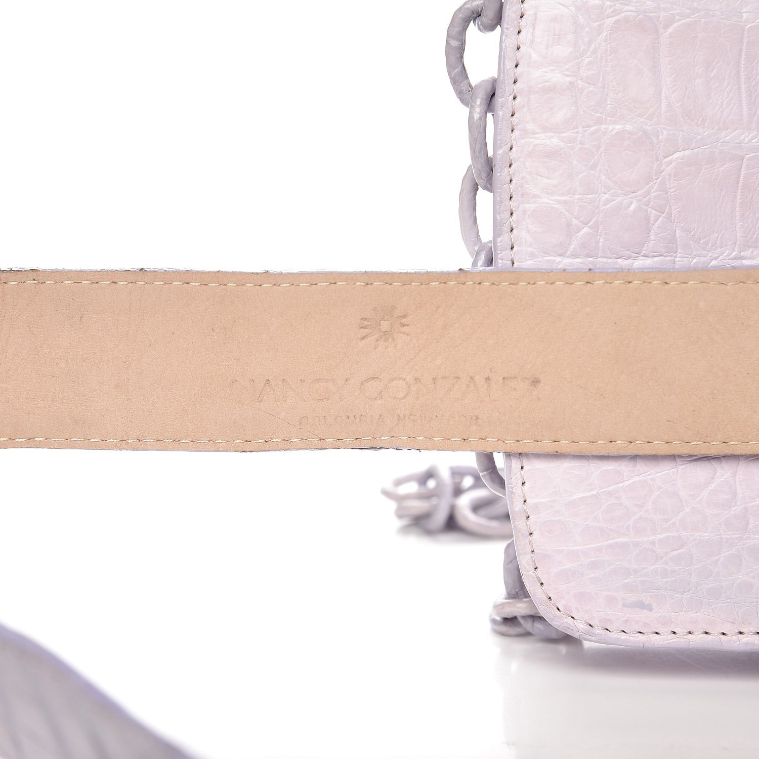 Nancy Gonzalez Crocodile Flap Belt Bag Lilac 9 of 10