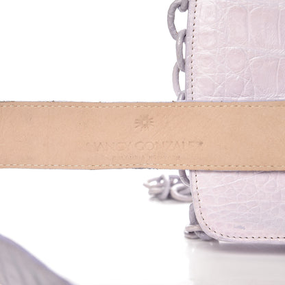Nancy Gonzalez Crocodile Flap Belt Bag Lilac 9 of 10