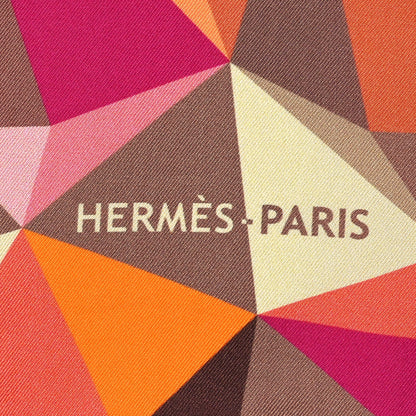 Hermes Silk Les Faceties De Pegase Scarf 90 Corail Fuchsia Orange 2 of 6