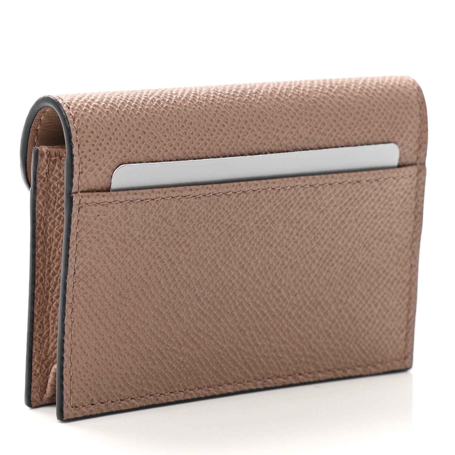 Christian Dior Grained Calfskin Saddle Card Holder Blush 3 of 9