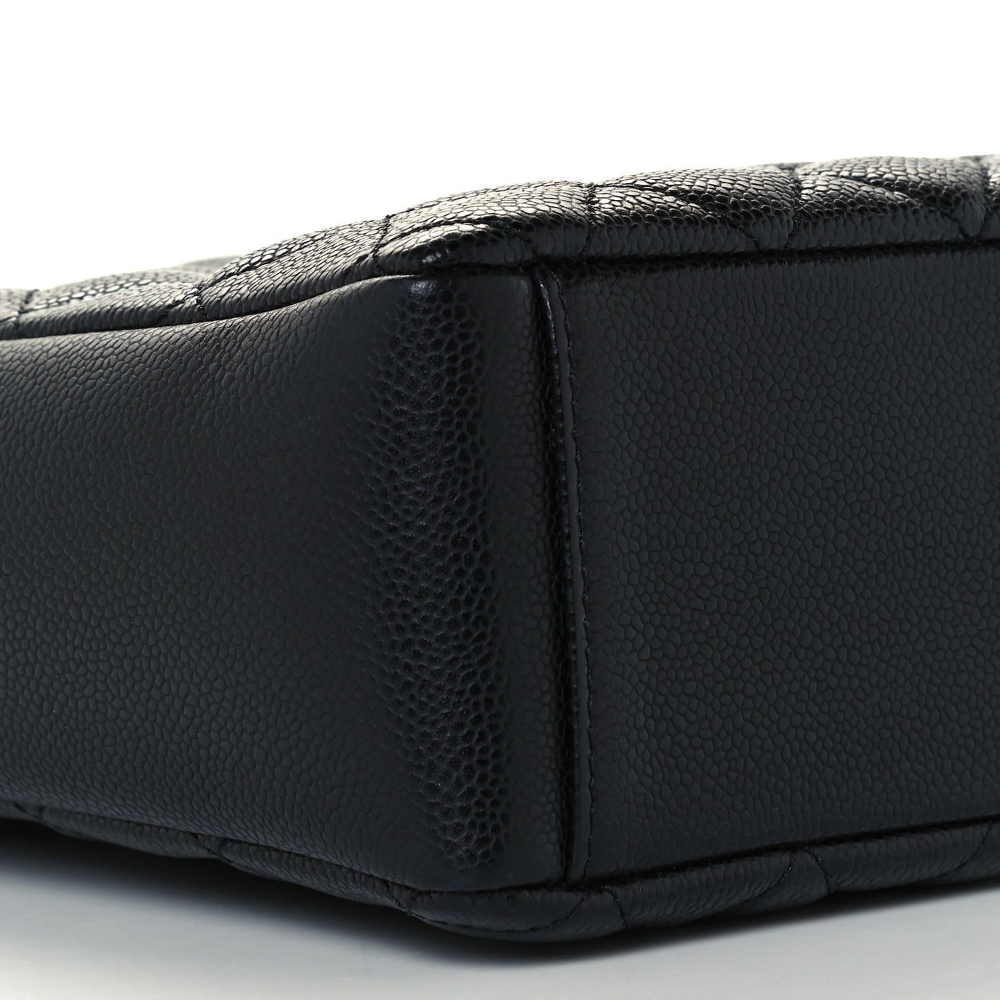 Caviar Quilted Petit Shopping Tote PST Black