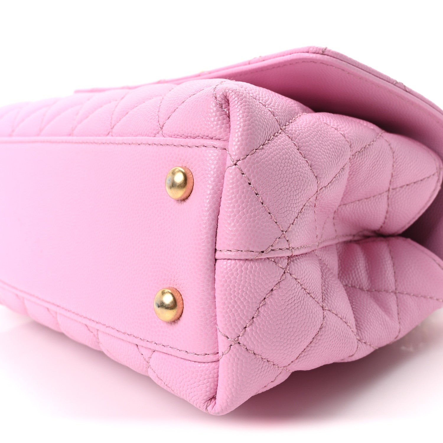 Chanel Caviar Quilted Mini Coco Chain Handle Flap Pink 10 of 10