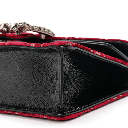 Gucci Velvet Skipper Crystal GG Monogram Small Dionysus Shoulder Bag Red Cipria Black Black Diamond 9 of 9