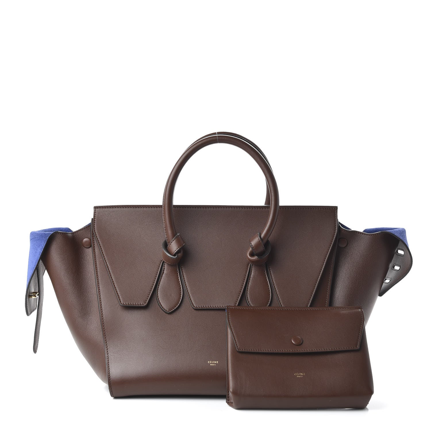Celine Natural Calfskin Small Tie Knot Tote Chocolate 10 of 11