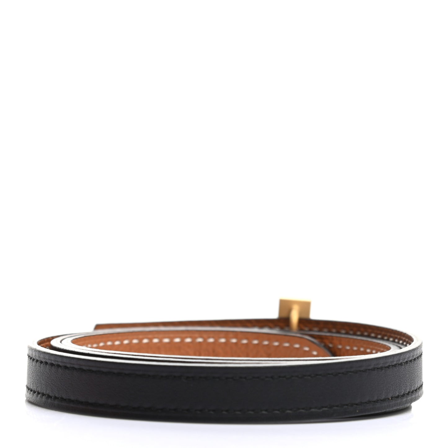 Epsom Swift Gourmette Equestre 13mm Belt 75 Black Gold