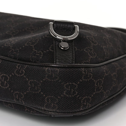 Gucci Denim Monogram Abbey D Ring Hobo Brown 9 of 9