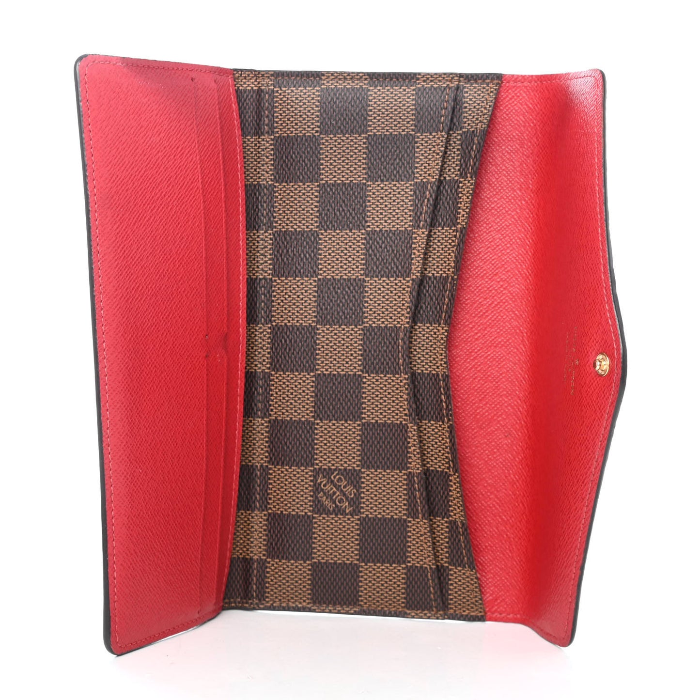 Damier Ebene Josephine Wallet Red