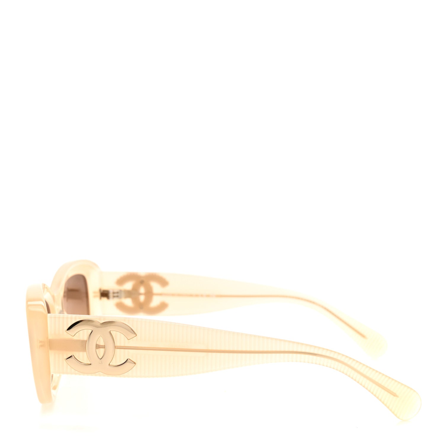 Chanel Acetate Rectangle Sunglasses 5493 Light Yellow Light Yellow 3 of 8