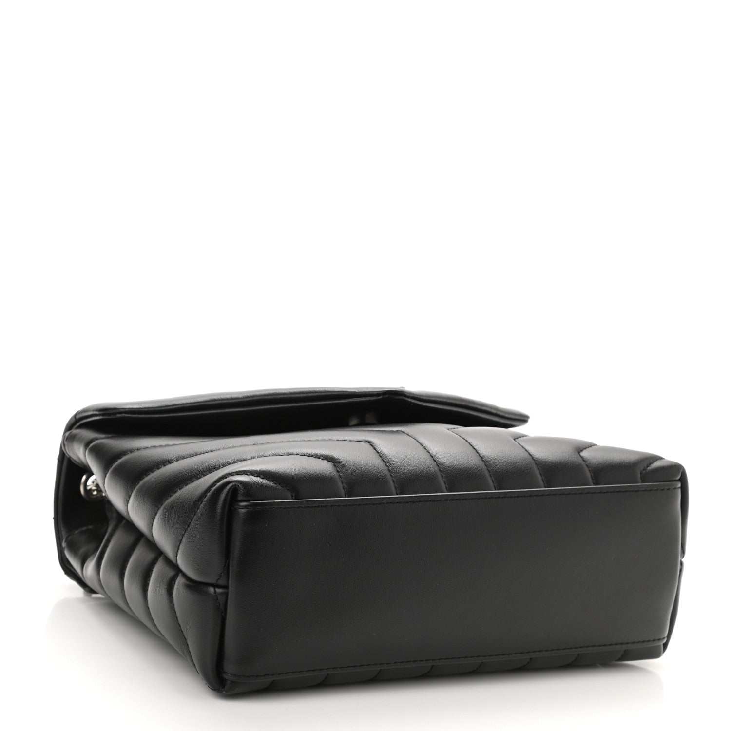 Saint Laurent Calfskin Y Quilted Monogram Small Loulou Chain Satchel Black 4 of 9