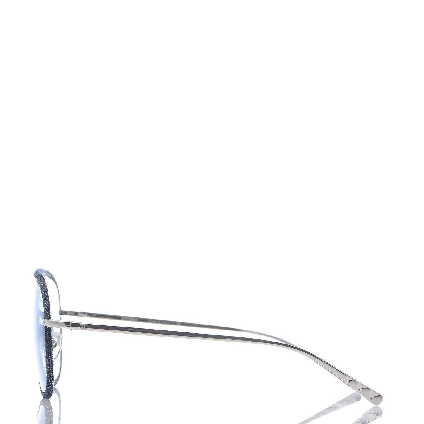Metal Denim Pilot Sunglasses 4249-J Gold Blue