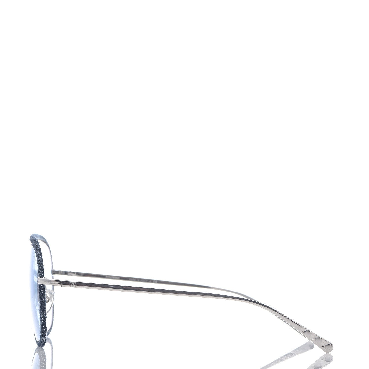 Chanel Metal Denim Pilot Sunglasses 4249-J Gold Blue 3 of 6