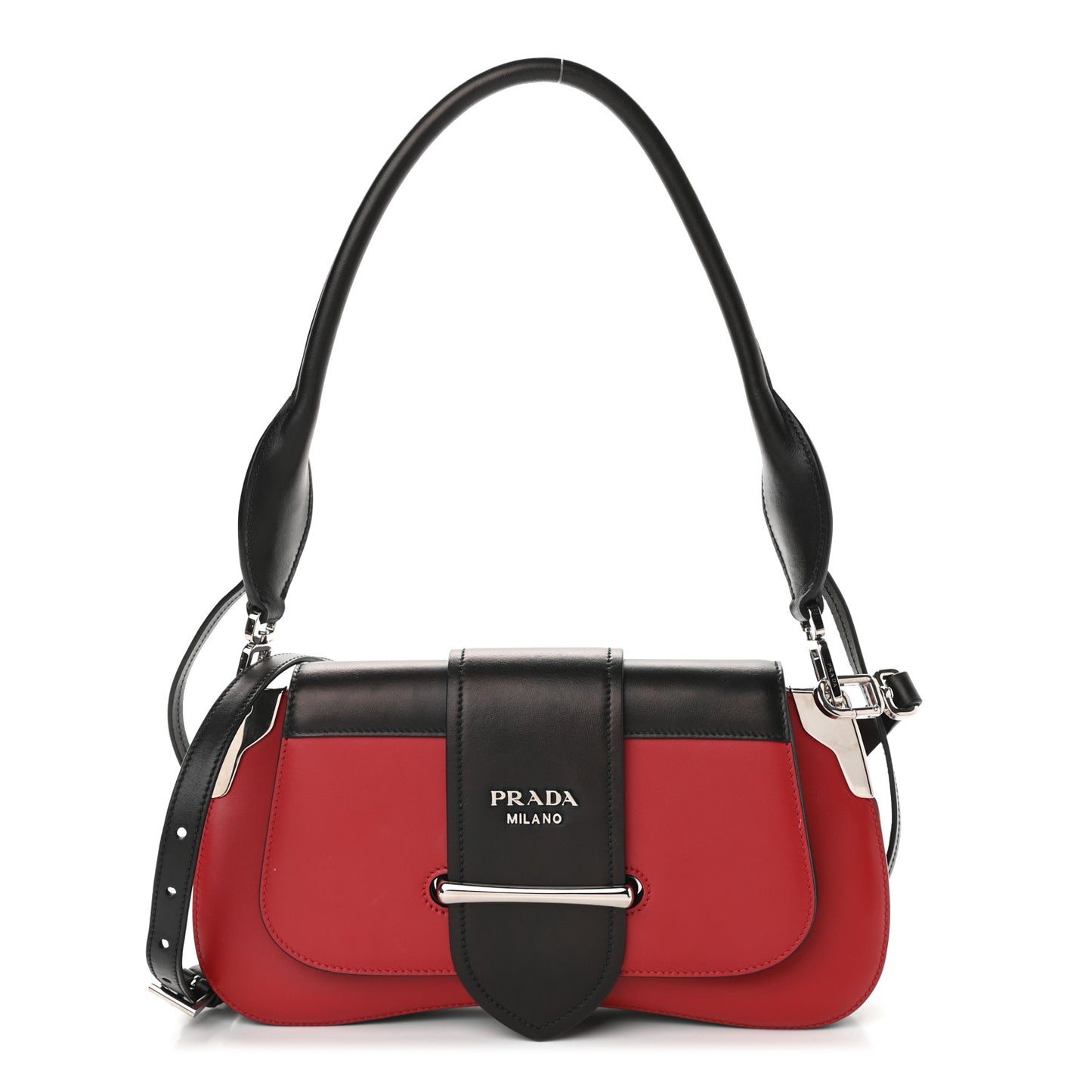 City Calfskin Sidonie Shoulder Bag Rosso Black