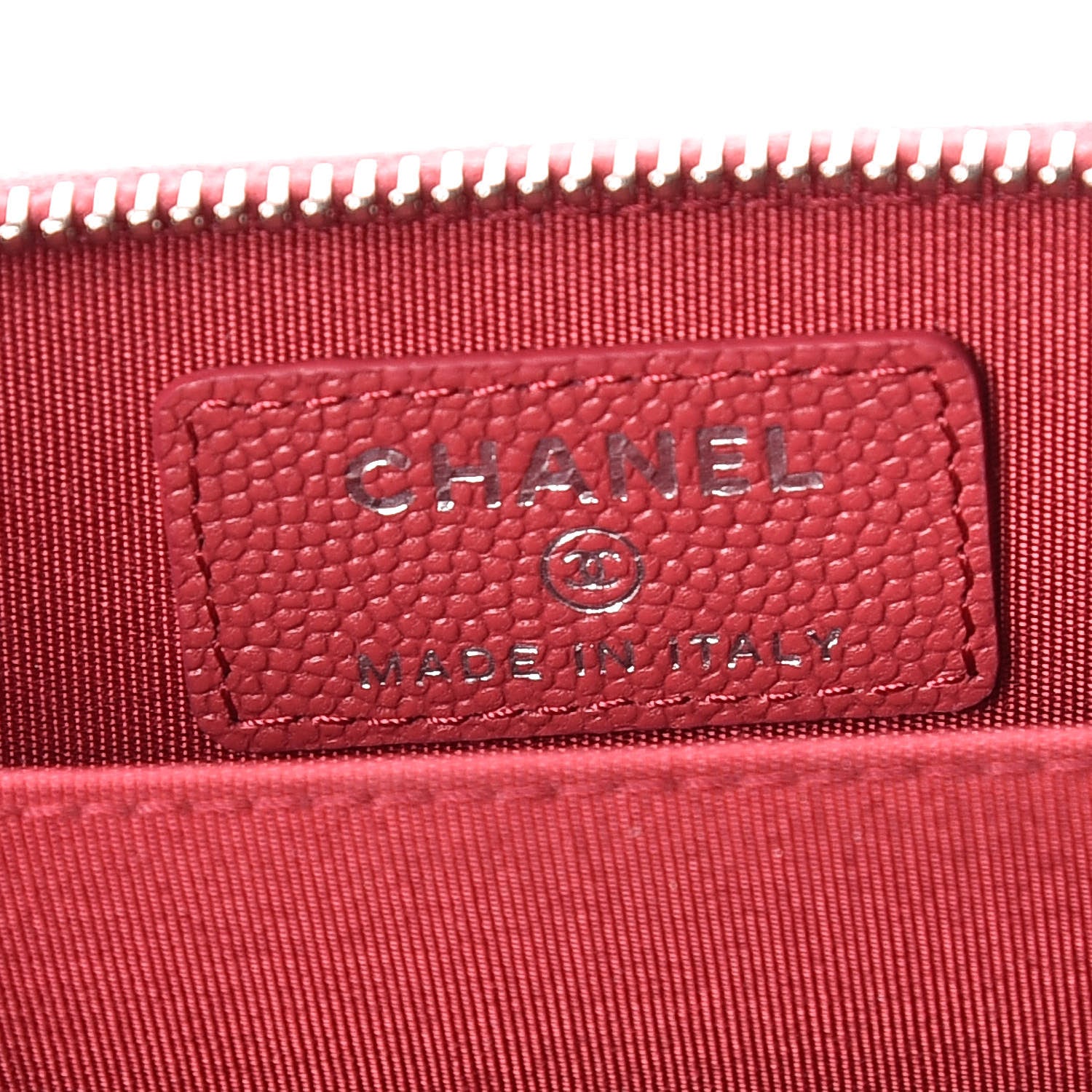 Chanel Caviar Quilted Diamond CC Duo Zip Coin Purse Pink 9 of 11