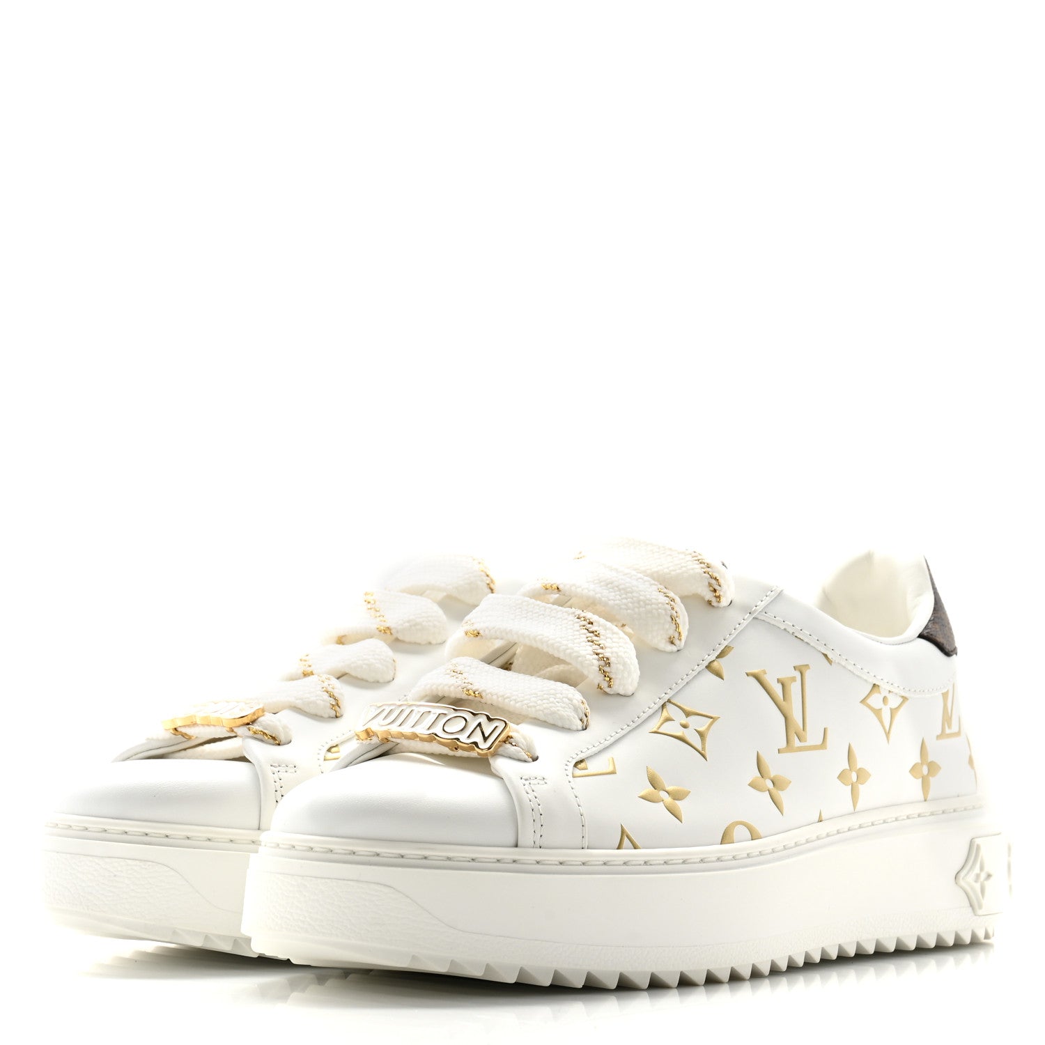 Louis Vuitton Monogram Time Out Sneakers 38 Gold 3 of 8