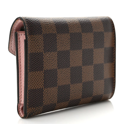 Louis Vuitton Damier Ebene Victorine Wallet Rose Ballerine 3 of 6